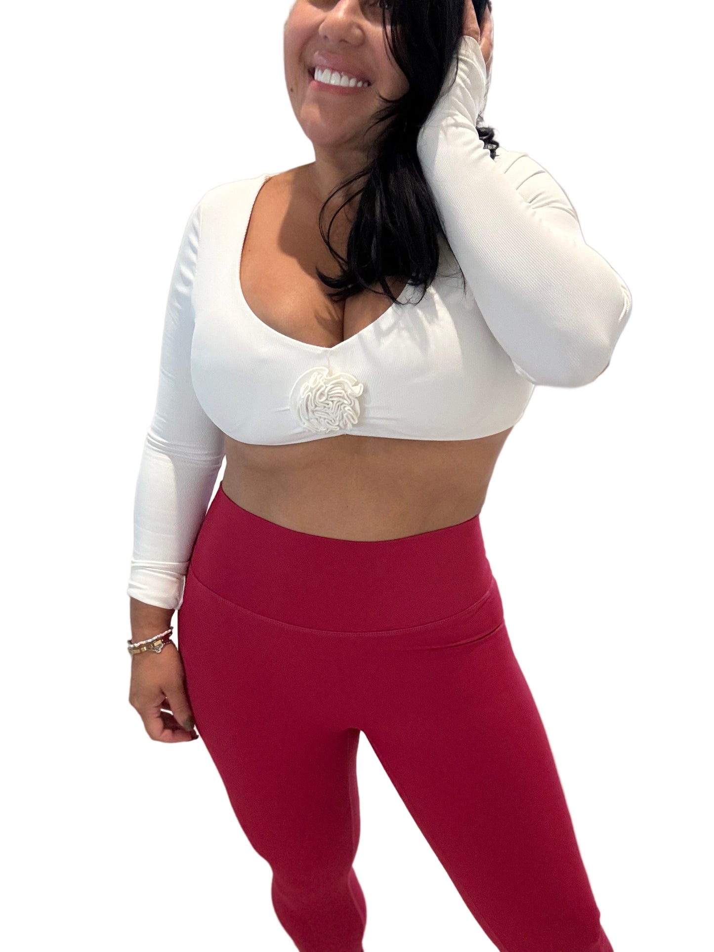 High Waist /Super Stretch in Raspberry Pink