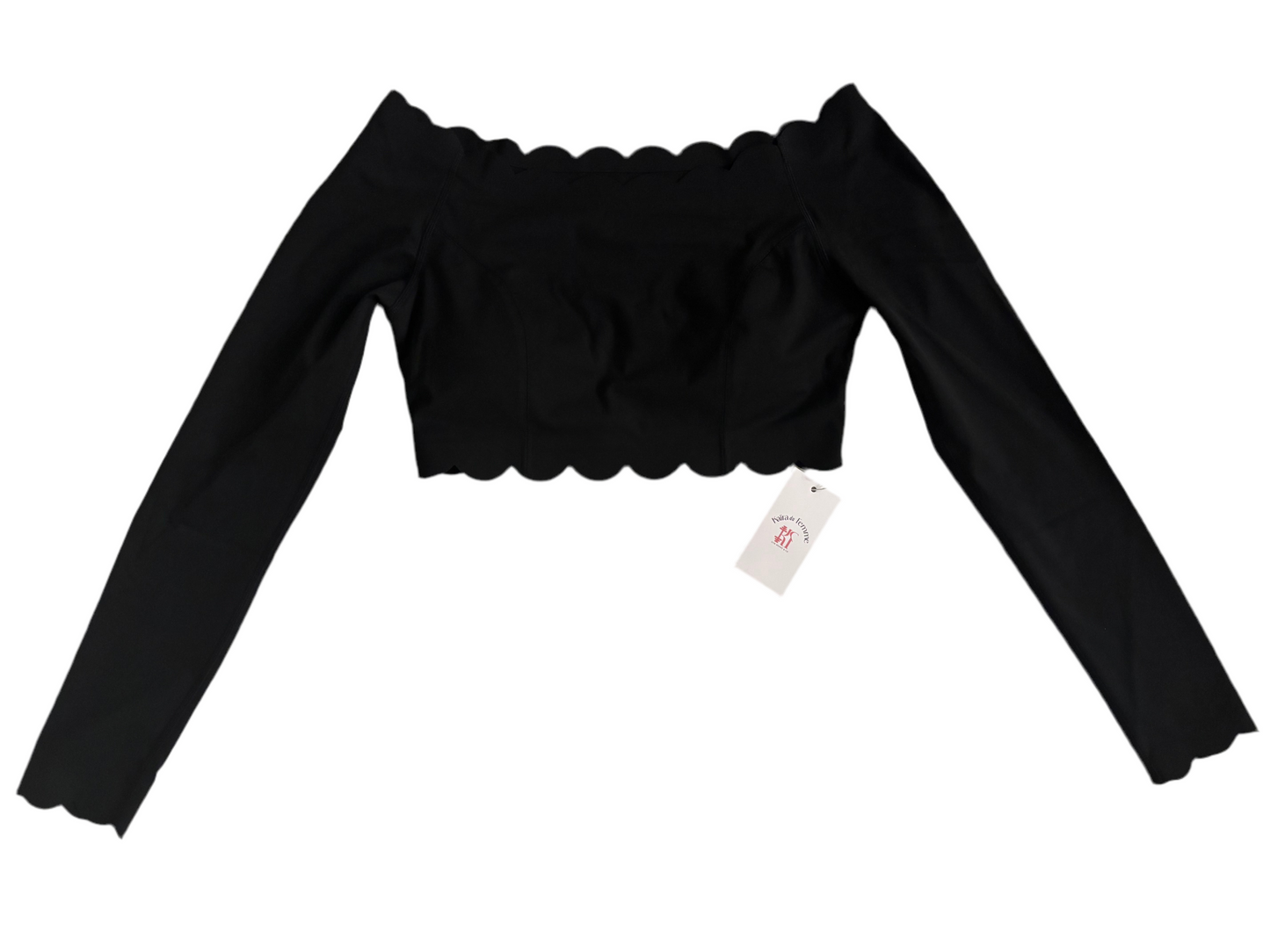 NEW!!! ELEVÉ- Colette Off Shoulder Sport Bra- Black