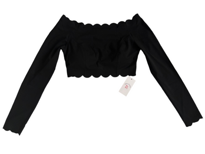 NEW!!! ELEVÉ- Colette Off Shoulder Sport Bra- Black