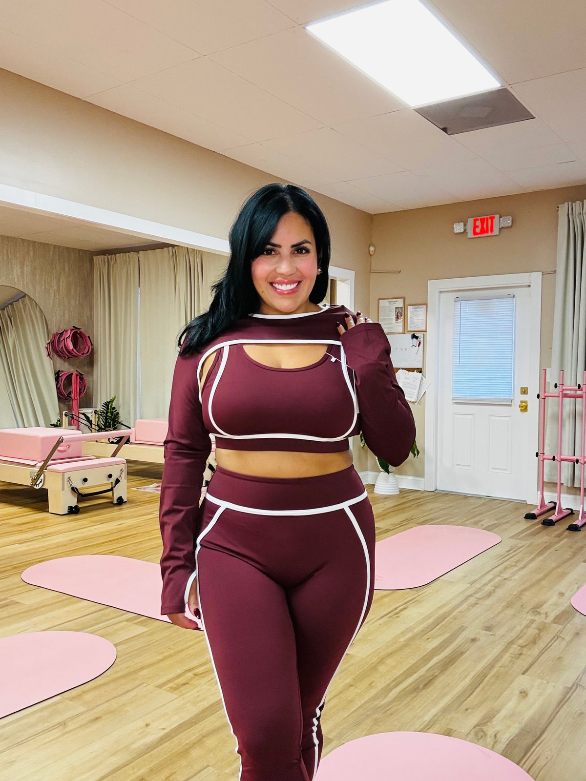 Tania 3 Piece Set-Burgundy