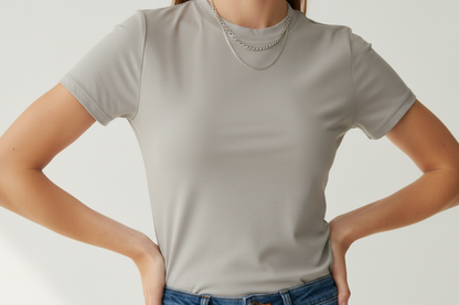 Ixia Top - High Compression -Sand Gray