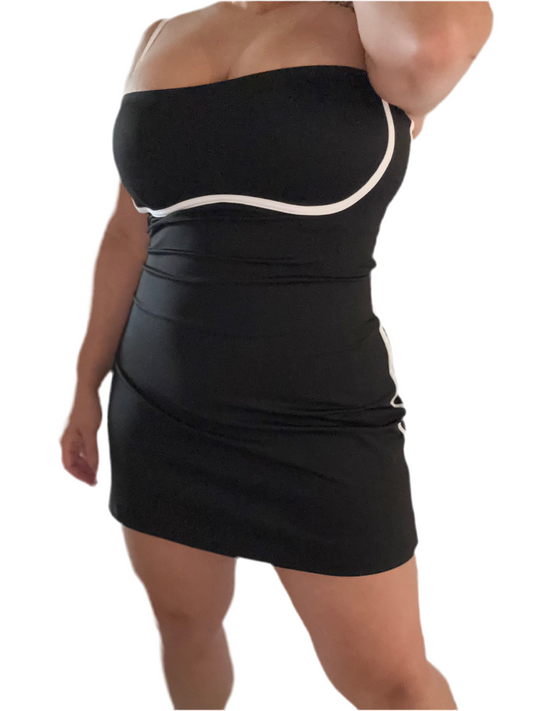 Nataly Skort Dress- Black