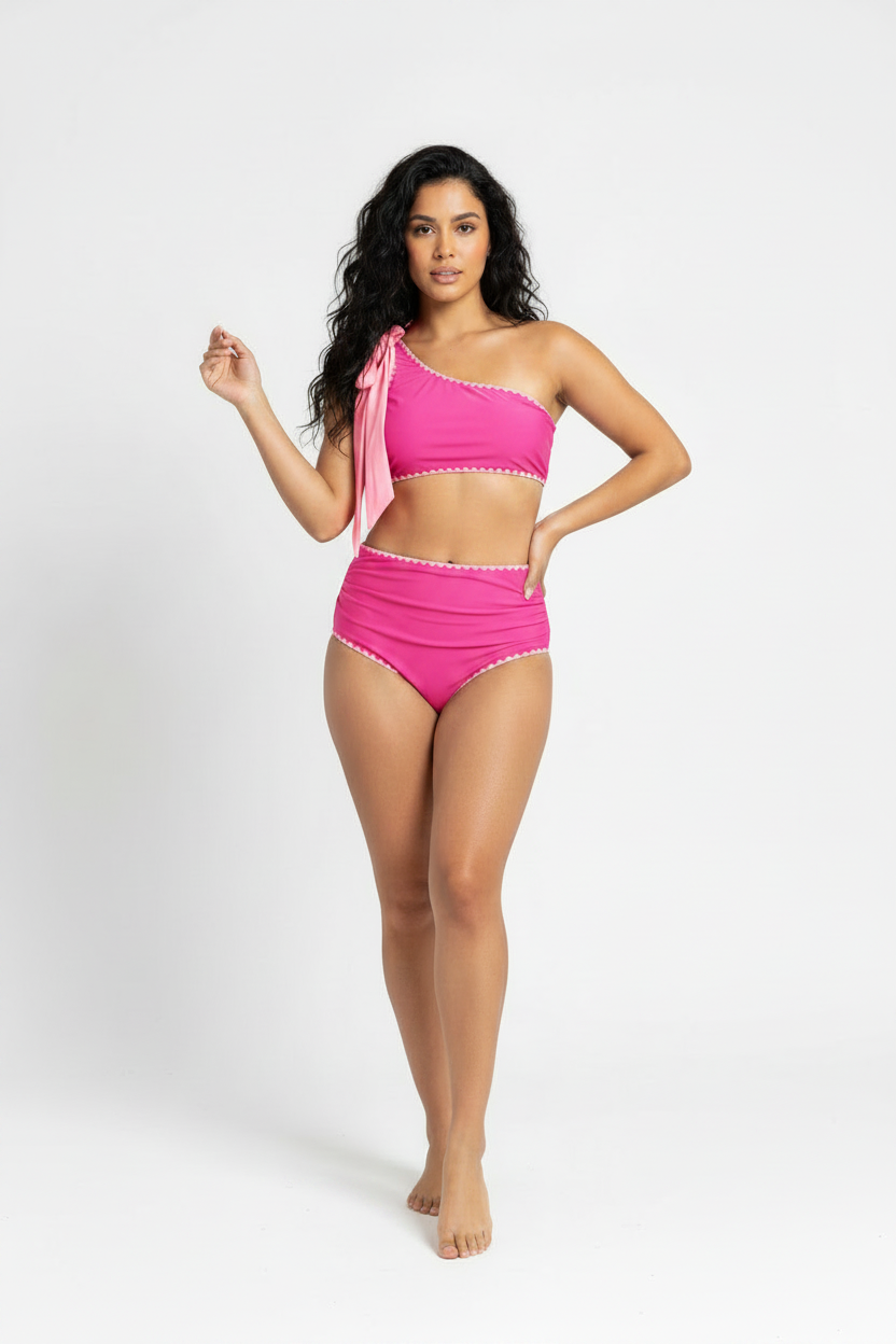 Bloom 2 Piece Swimsuit- Hot Pink