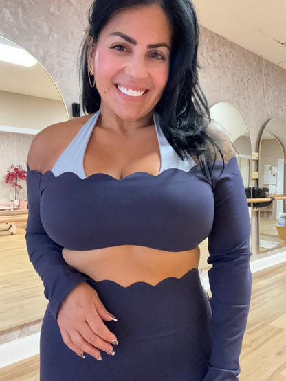 Ana Paula Sport Bra - 2 Tone Blue