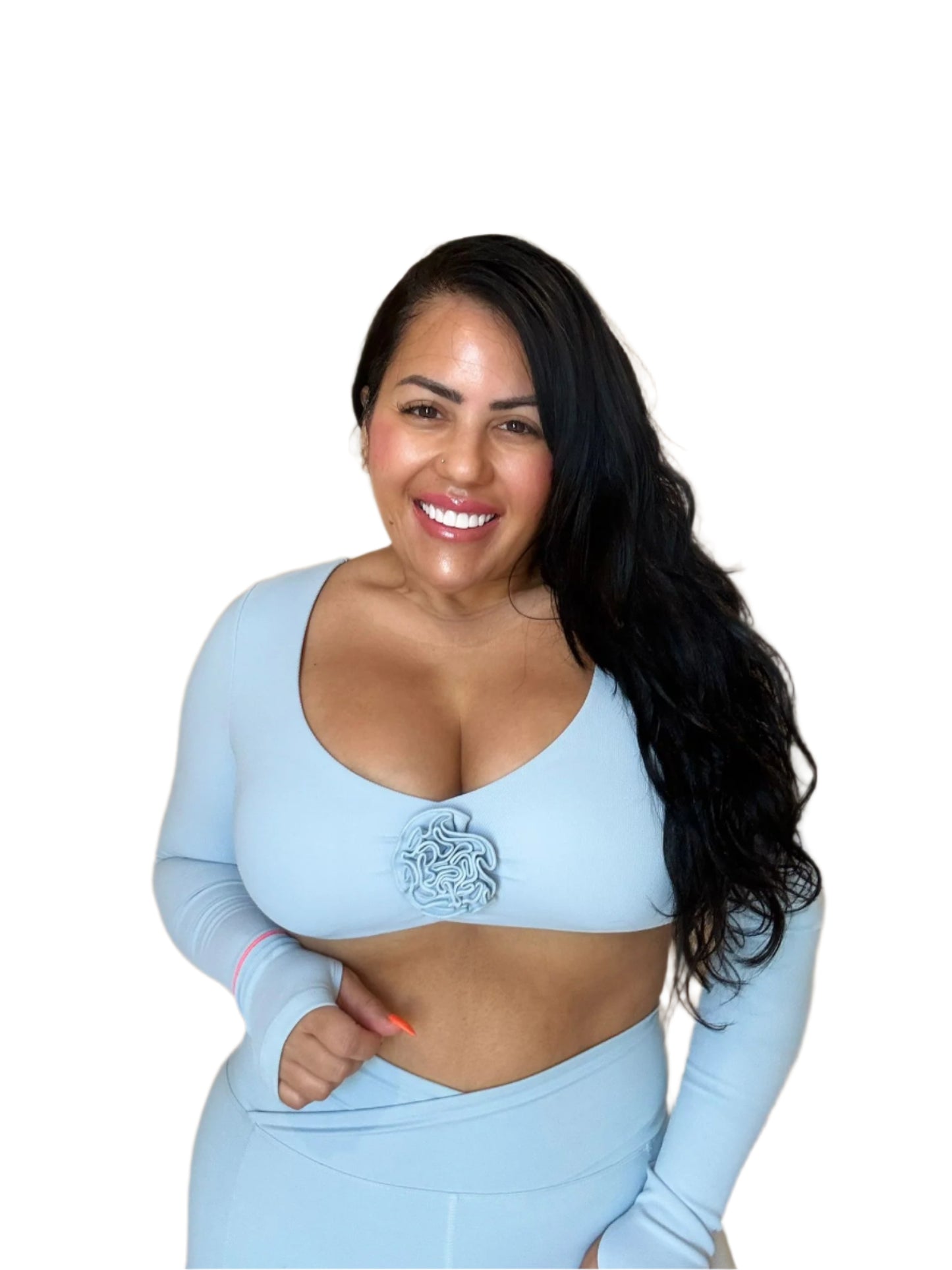 Farrah Luxurious Long Sleeve Sport Bra.