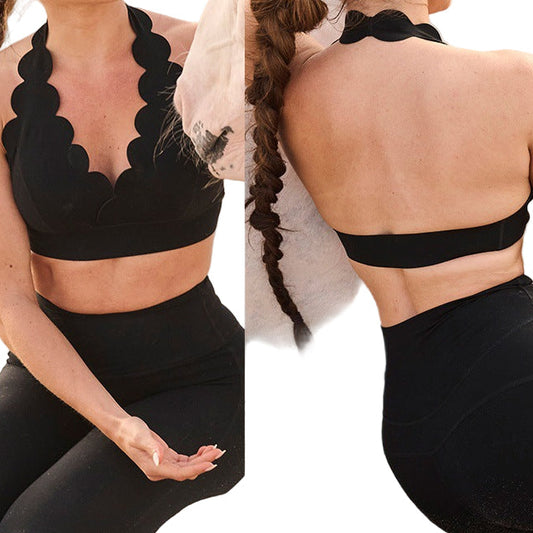 ELEVÉ - Kirissa Halter Shape Sport Bra - Black