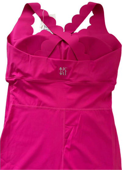 ELEVÉ- Lynelle Silluette Bodysuit ( Black & Hot Pink)