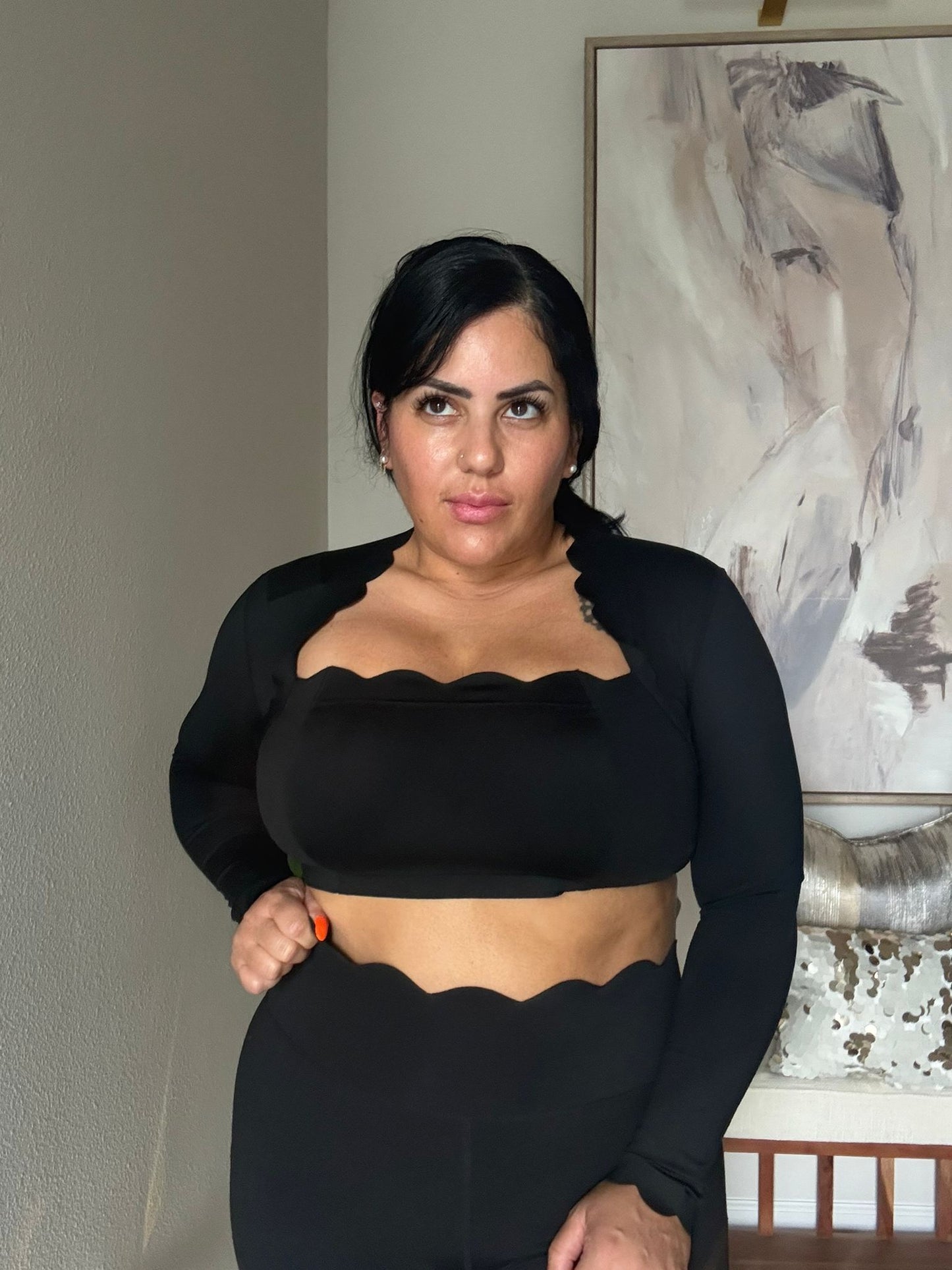 BACK IN RESTOCK SOON ! - ELVÉ- Roxy Long Sleeve Sport Bra